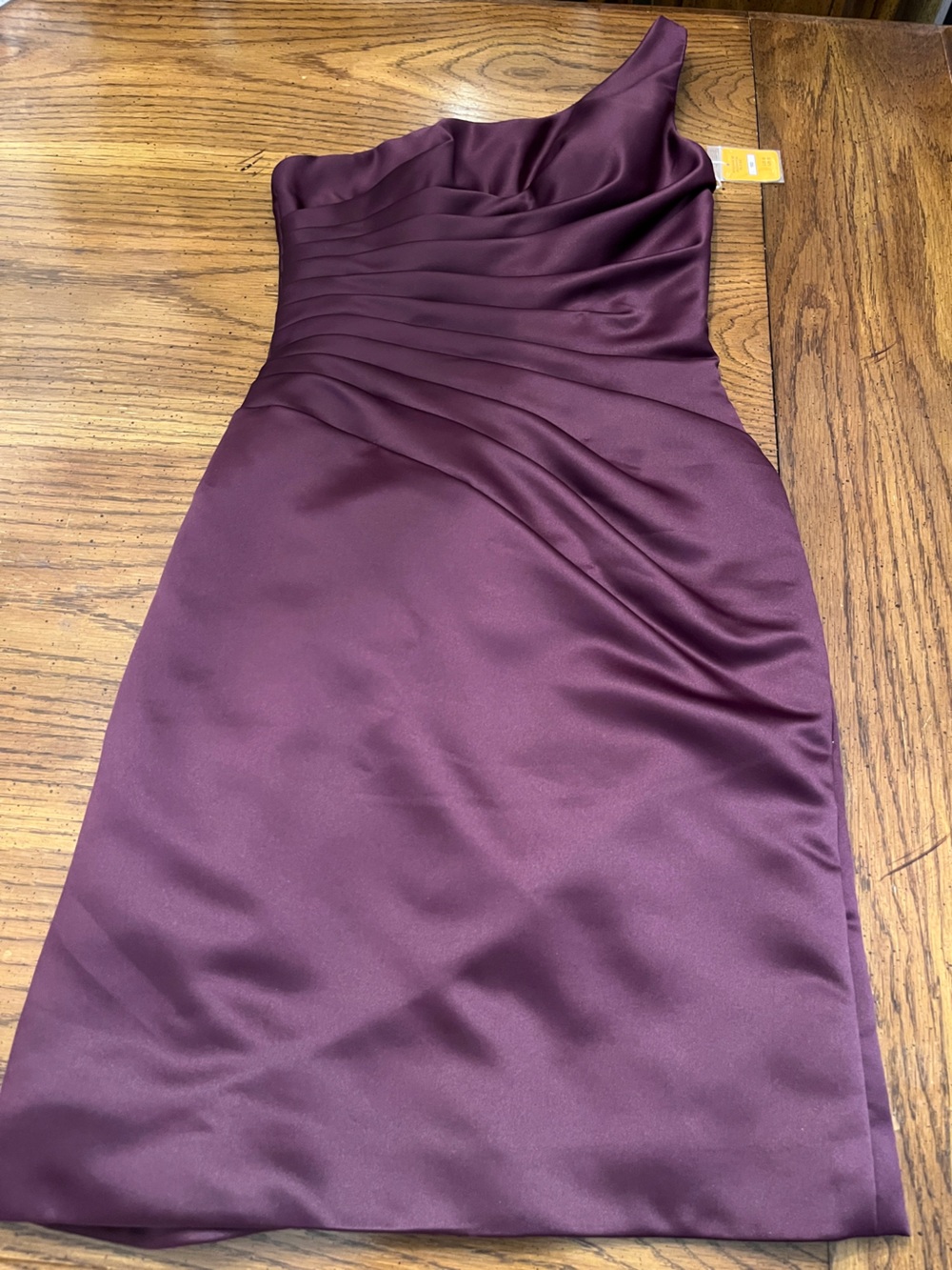 Mori Lee Satin One Strap Cocktail dress, size 6, new with tags